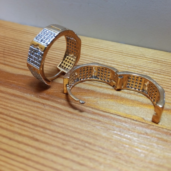 Crystime Arracadas Gold Plate For Women - Picture 2 of 3